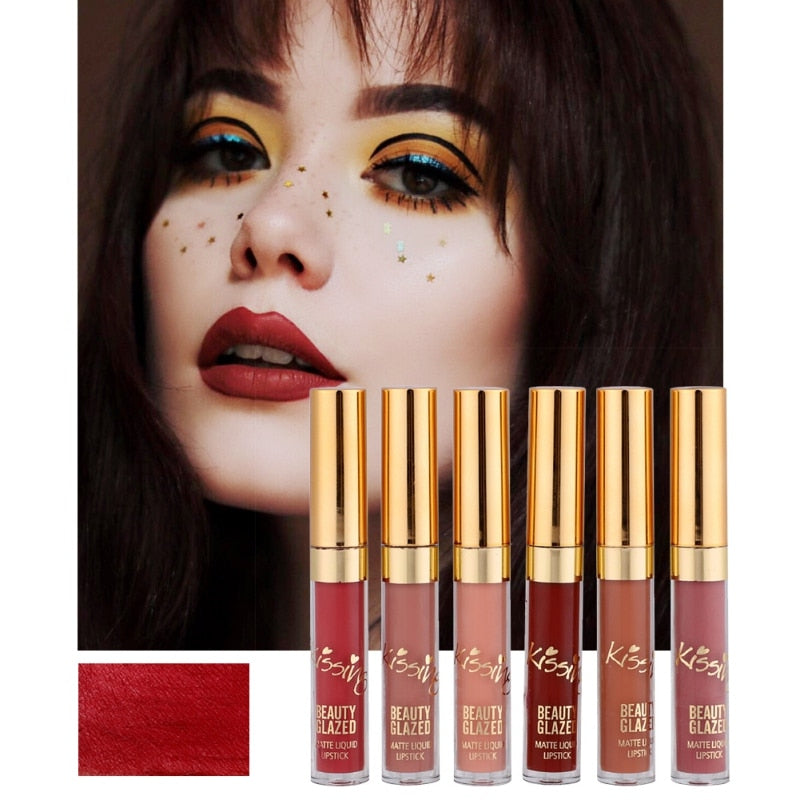 6Pcs/Set Liquid Lipstick Lip Gloss